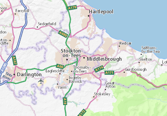 Middlesbrough, Teesside Map